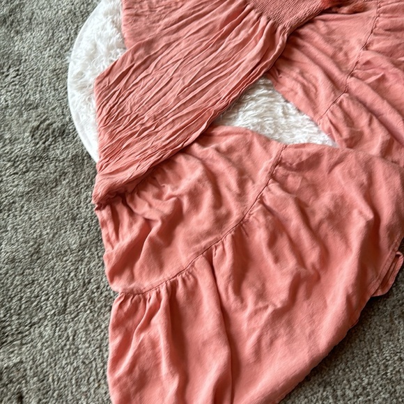 Main Strip Linen Bell Bottom Jumpsuit - Picture 4 of 8